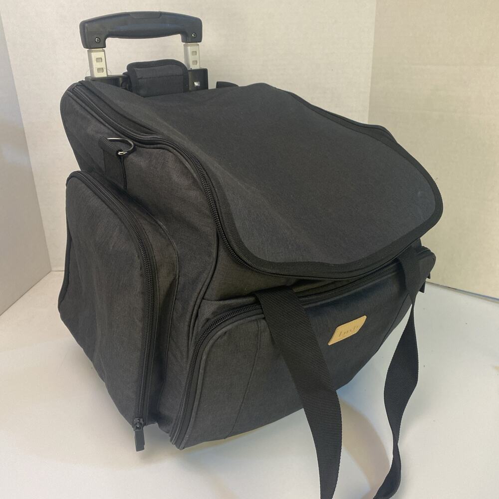 LUXJA Rolling Teacher Bag with Laptop Compartment and Detachable Dolly, Multi...